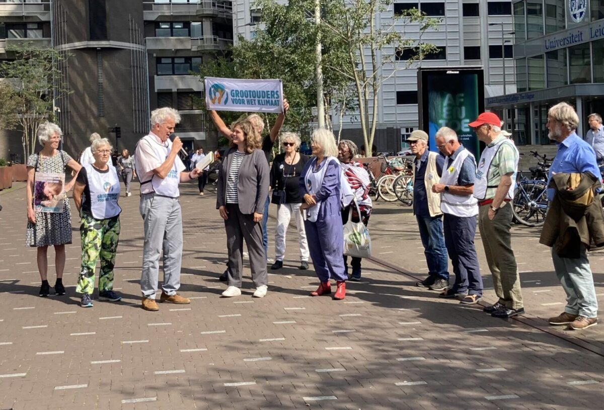 Marieke Koekkoek (Volt) op de Pleinbijeenkomst van 5 september 2024